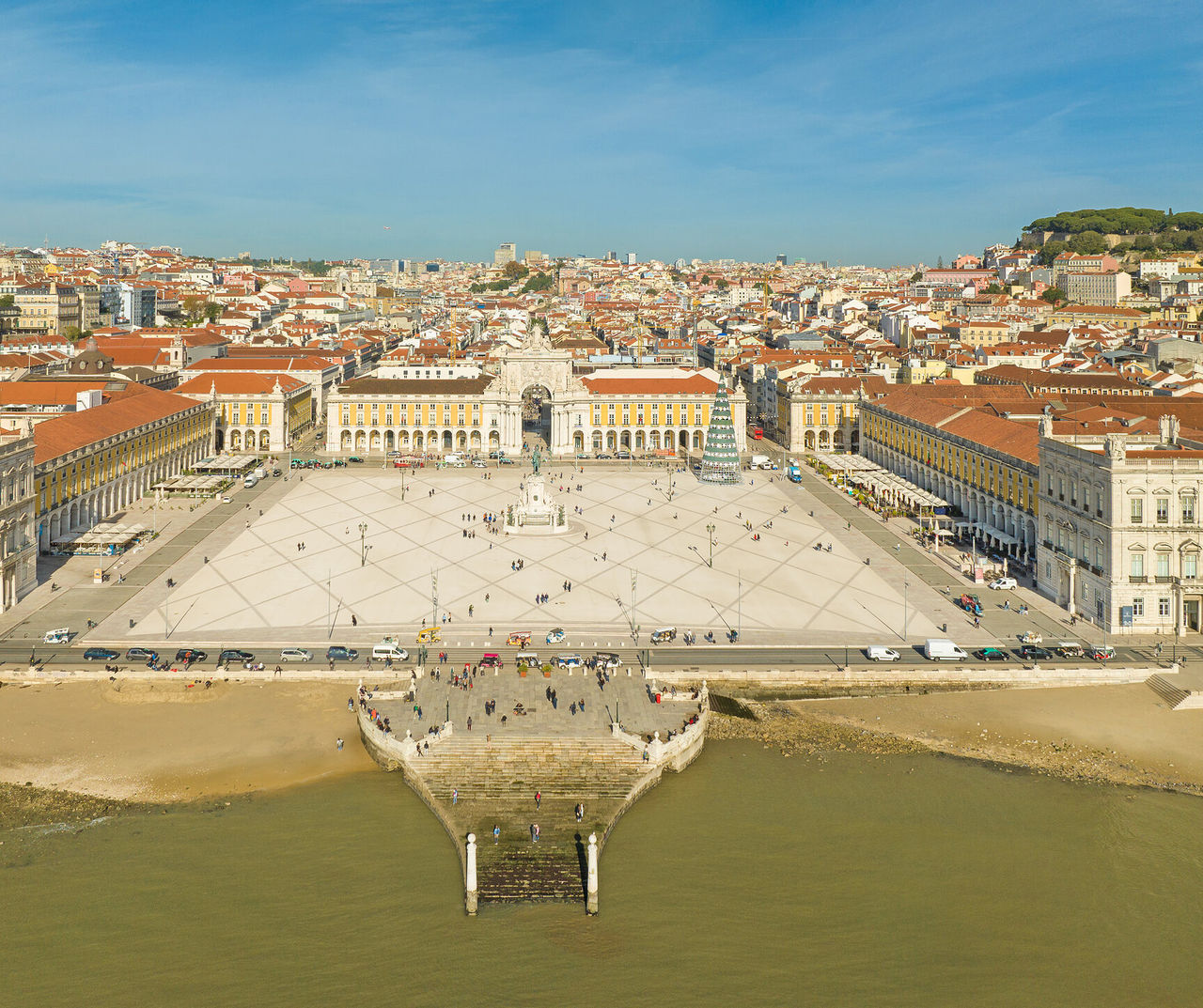 Aerial view of Terreiro do Paço in Lisbon Stay at Pestana in Lisbon and discover the city's history with monuments and wonderful landscapes